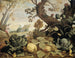 Landscape painting with fruits and vegetables in the foreground - Abraham Bloemaert — artwork view