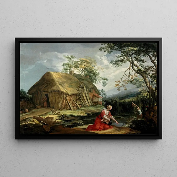 Latone et les paysans lyciens - Abraham Bloemaert — framed artwork on a wall