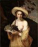 Shepherdess with a bowl of grapes - Abraham Bloemaert — artwork view
