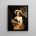 Shepherdess with a bowl of grapes - Abraham Bloemaert — framed artwork on a wall