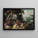 The Preaching of Saint John the Baptist - Abraham Bloemaert — framed artwork on a wall