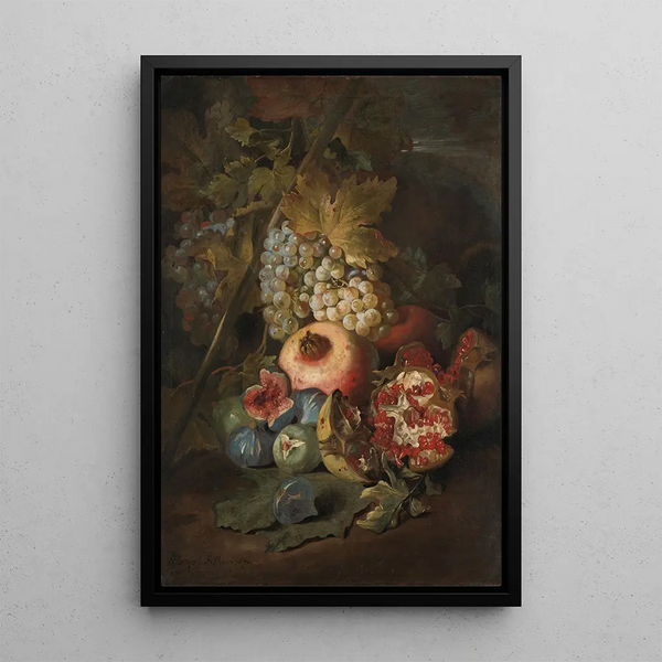 Reproduction of the painting Raisins, grenades et figues dans un paysage - Abraham Brueghel