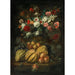 Flowers in a vase and fruits on a table - Abraham Brueghel — artwork view