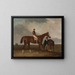 Elis painting in Doncaster mounted by John Day with his van in the background - Abraham Cooper — framed artwork on a wall