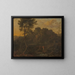 Nymphe et berger faisant de la musique dans un paysage - Abraham Genoels II — framed artwork on a wall
