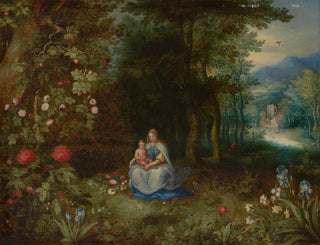 The Virgin and Child in a wooded landscape - Abraham Govaerts — artwork view