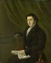 Portrait painting of Johannes Petrus Schouberg, stamp engraver at the Imperial Mint of Utrecht - Abraham Hendrik Winter — artwork view