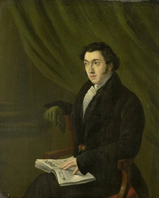 Portrait painting of Johannes Petrus Schouberg, stamp engraver at the Imperial Mint of Utrecht - Abraham Hendrik Winter — artwork view