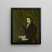 Portrait painting of Johannes Petrus Schouberg, stamp engraver at the Imperial Mint of Utrecht - Abraham Hendrik Winter — framed artwork on a wall