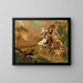 attacking dogs - Abraham Hondius — framed artwork on a wall