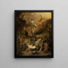 L'Adoration des bergers - Abraham Hondius — framed artwork on a wall