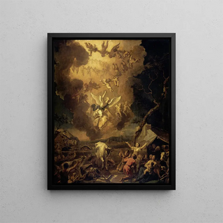 L'Annonciation aux bergers - Abraham Hondius — framed artwork on a wall