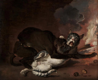 The Monkey and the Cat - Abraham Hondius — artwork view
