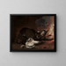 The Monkey and the Cat - Abraham Hondius — framed artwork on a wall