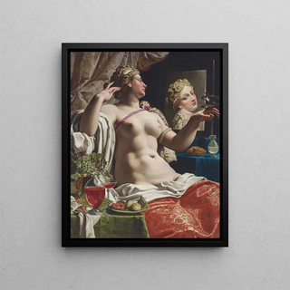 An allegory of lust - Abraham Janssens — framed artwork on a wall