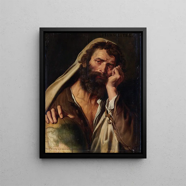 Héraclite Painting - Abraham Janssens — framed artwork on a wall