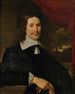 Portrait of a gentleman holding gloves in bust before a landscape - Abraham Lambertsz van den Tempel — artwork view