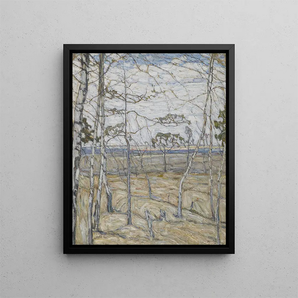 Birch Trees - Abraham Manievich — framed artwork on a wall