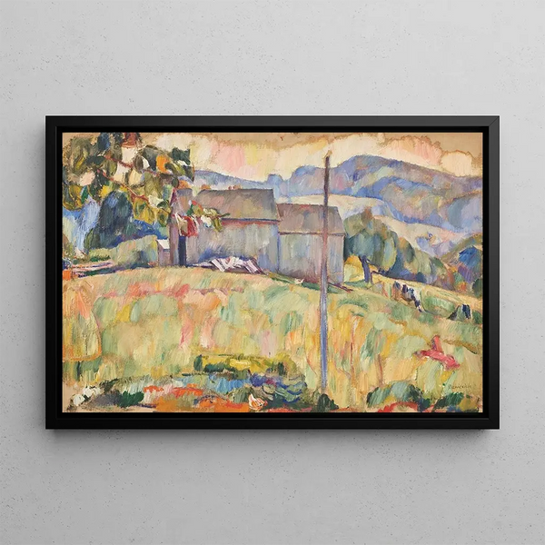 Summer Landscape Painting - Abraham Manievich — framed artwork on a wall