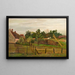Farmyard Painting - Abraham Mintchine — framed artwork on a wall