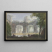 Landscape painting with an ancient arch - Abraham Rademaker — framed artwork on a wall