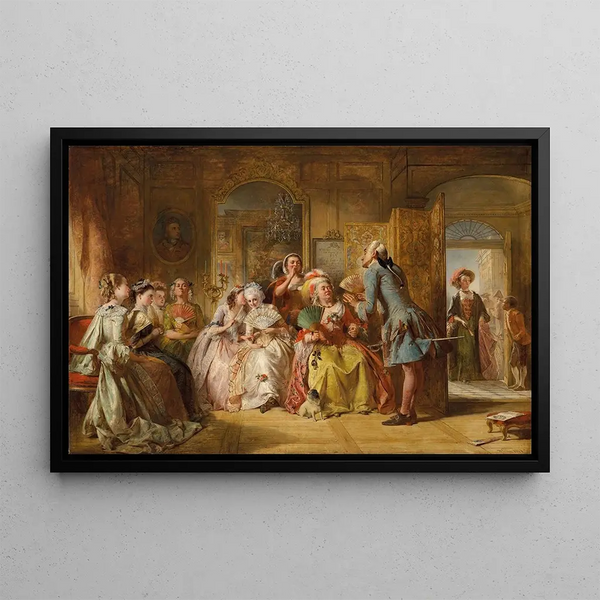 Academy for Instruction in the Discipline of the Fan 1711 - Abraham Solomon — framed artwork on a wall