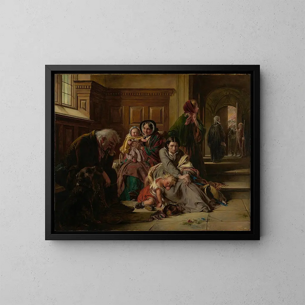 Waiting for the verdict - Abraham Solomon — framed artwork on a wall