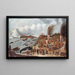 Danish whaling station painting - Abraham Speeck — framed artwork on a wall