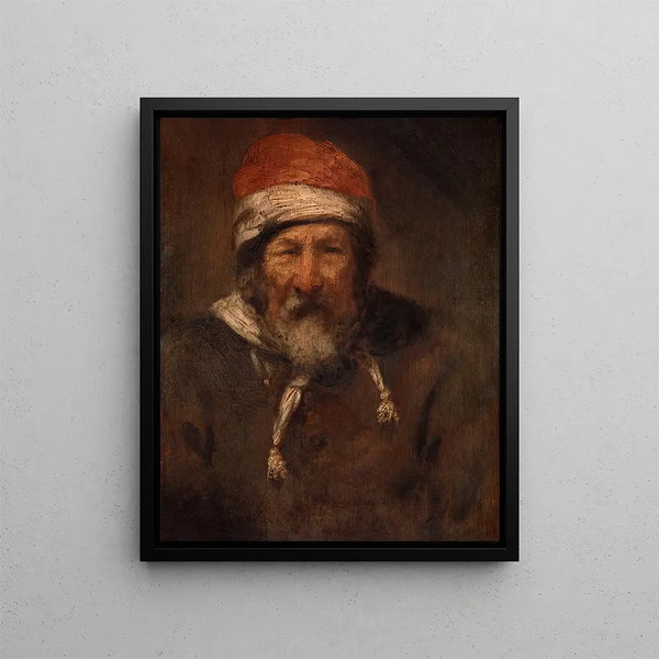 A Old Man - Abraham van Dijck — framed artwork on a wall