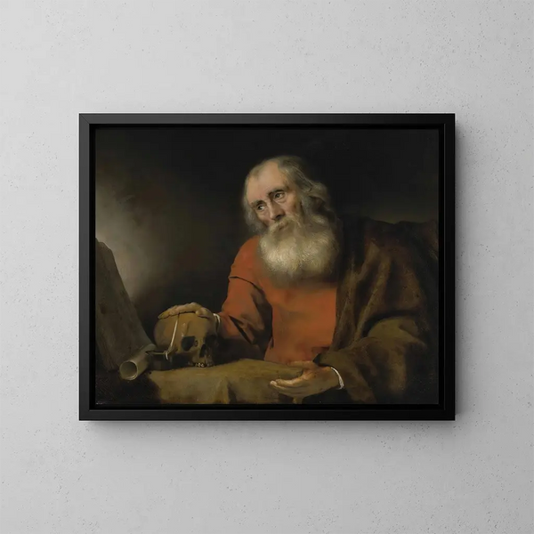 Saint Jerome - Abraham van Dijck — framed artwork on a wall