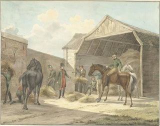 Hay Distribution to the Honor Guards 1813 - Abraham Vinkeles — artwork view