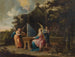 Saint Cecilia with a small organ in a garden - Abraham Willemsen — artwork view