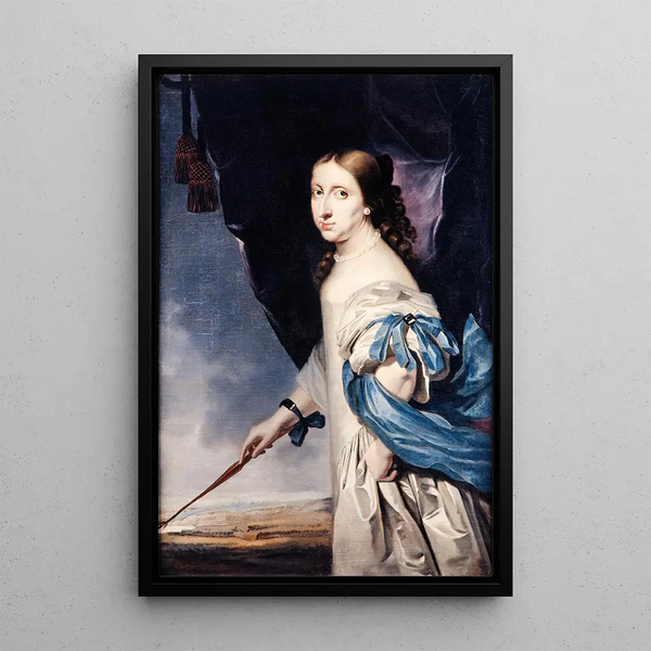 Christina of Sweden 1626 89 - Abraham Wuchters — framed artwork on a wall