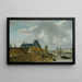 The neighborhood of Petit Nesle with the Hôtel de Nevers, the tower of Nesle, the Great Gallery of the Louvre, and the Pont Royal in wood seen from the Pont-Neuf - Abraham de Verwer — framed artwork on a wall