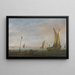 Small ships on the Zuiderzee - Abraham de Verwer — framed artwork on a wall