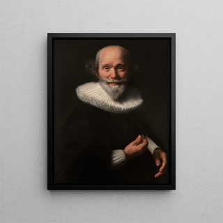 Portrait of a Man - Abraham de Vries — framed artwork on a wall
