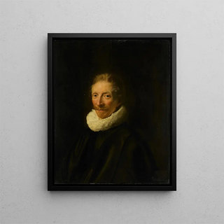 Portrait of David de Moor - Abraham de Vries — framed artwork on a wall