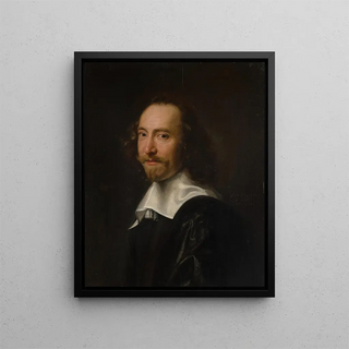 Portrait of a Man - Abraham de Vries — framed artwork on a wall