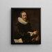 Self-portrait painting - Abraham de Vries — framed artwork on a wall