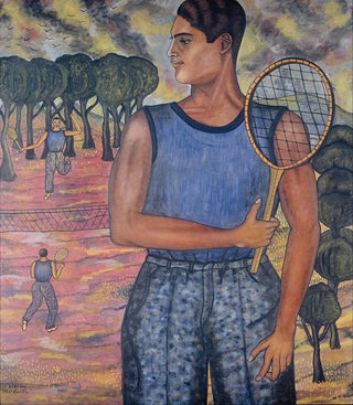 Portrait of Hugo Tilghman, the tennis player - Abraham Ángel — artwork view