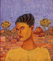 Self-portrait Painting - Abraham Ángel — artwork view