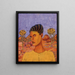 Self-portrait Painting - Abraham Ángel — framed artwork on a wall