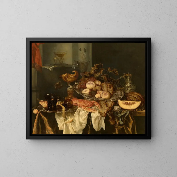 Still life - Abraham van Beijeren — framed artwork on a wall