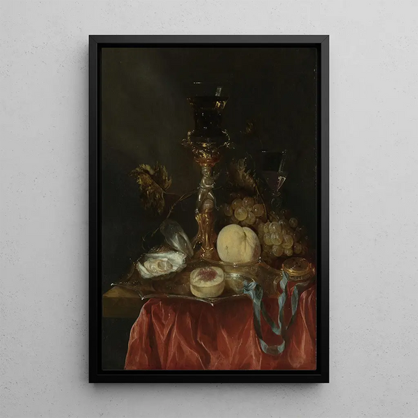 Reproduction of the painting of Still life with silver-gilt glass door - Abraham van Beyeren