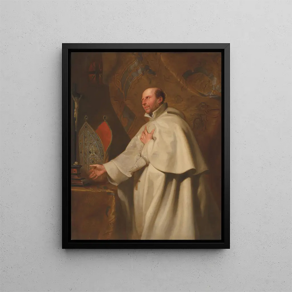 Portrait of Johannes Chrysostomus vander Sterre - Abraham van Diepenbeeck — framed artwork on a wall