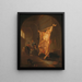 The Slaughtered Ox - Abraham van den Hecken — framed artwork on a wall