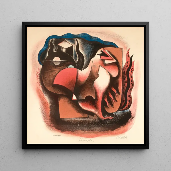Abstraction - Francis Bernard Shields — framed artwork on a wall