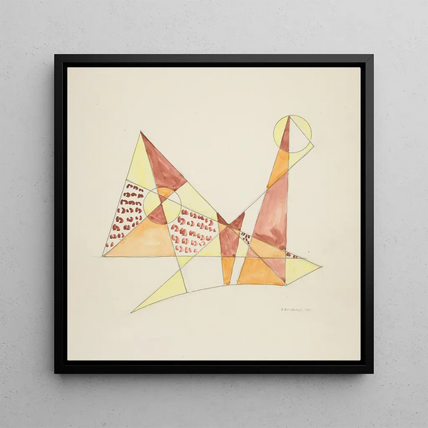 Abstraction based on sails III - David Kakabadz — framed artwork on a wall