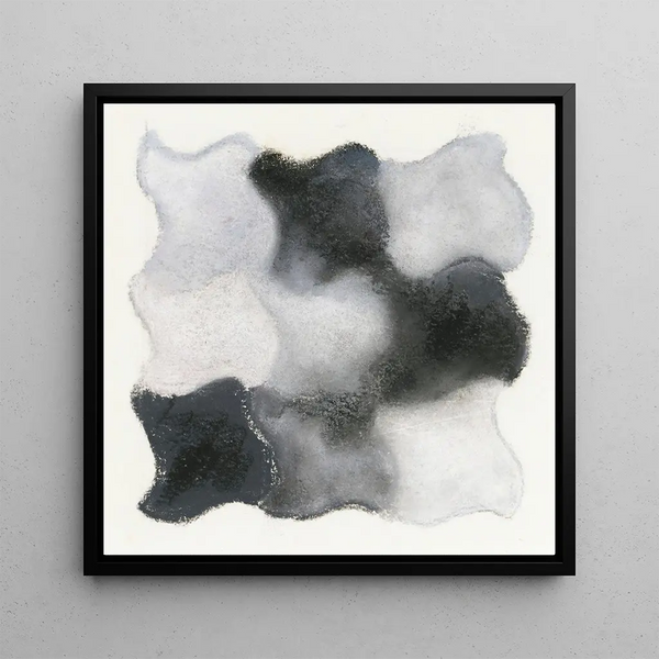 Abstraction in gray, black and white - Augusto Giacometti — wall display of the artwork
