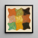 Abstract painting in orange, yellow, and green - Augusto Giacometti — framed artwork on a wall